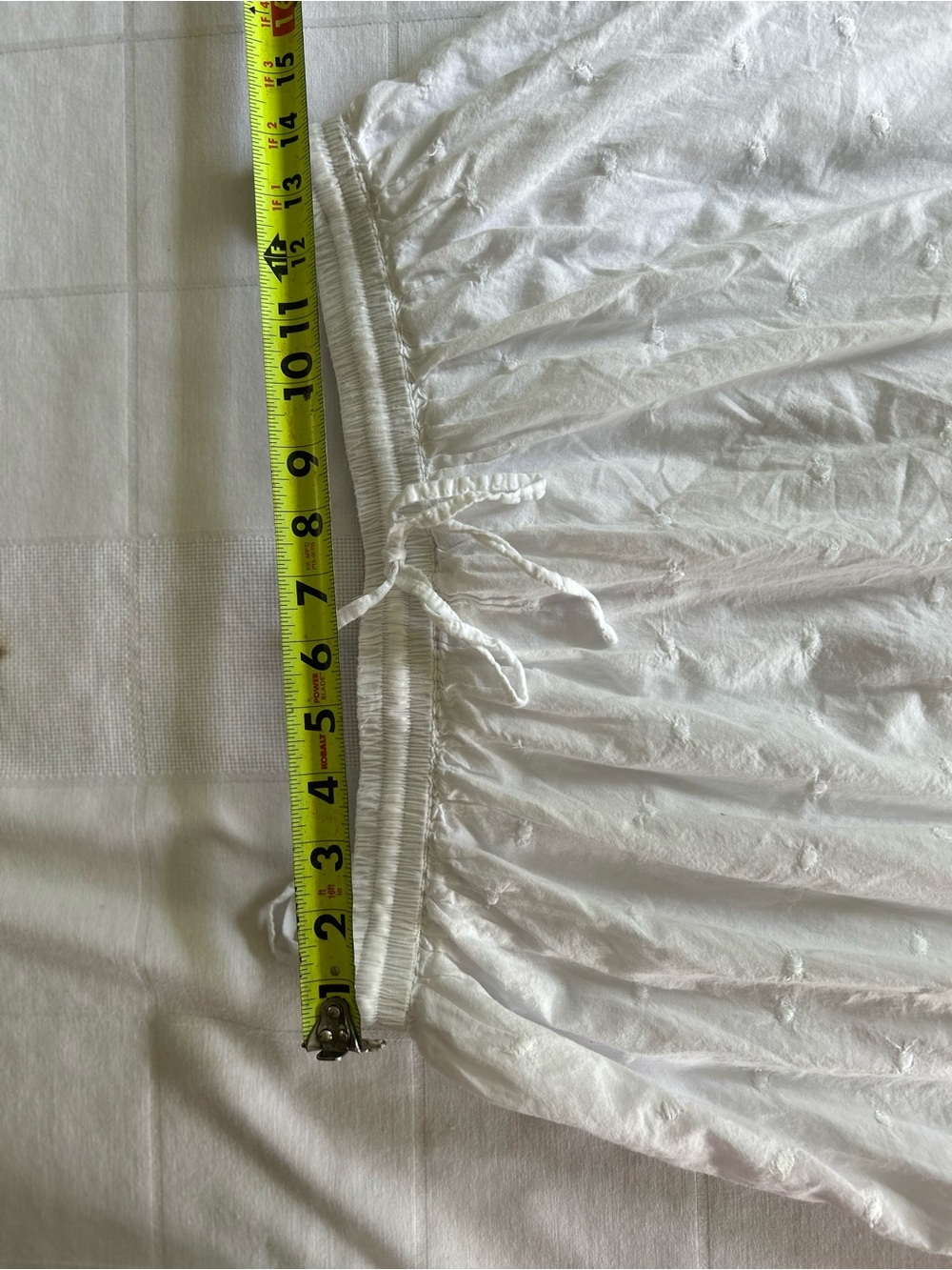 Kings Road White Cotton Eyelet Tiered Midi Skirt XL - Picture 7 of 9